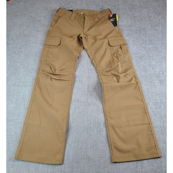*NWT* Under Armour Pants Women 6 Brown Cargo Tactical Patrol Ripstop Loose Storm - Picture 2 of 9